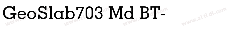 GeoSlab703 Md BT字体转换